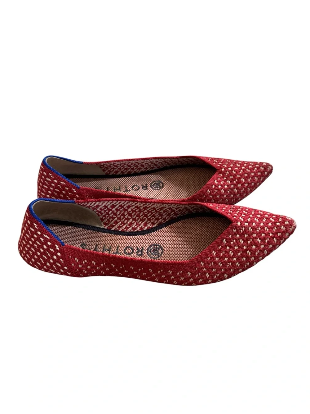 Rothy's The Point Flats in Red Apple Honeycomb, Size 7